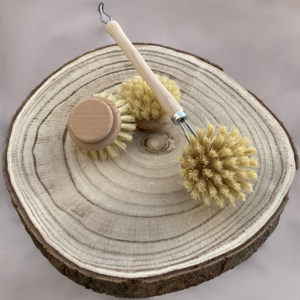 brosse à vaisselle + manche en bois de hêtre